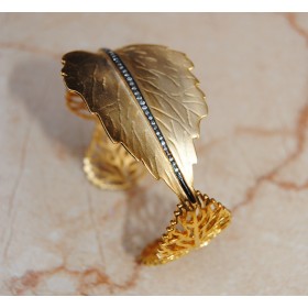 Designer Diamond Leaf Bracelet